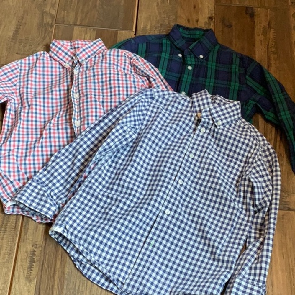 Set of three bows Crew Cuts button down. Size 6/7